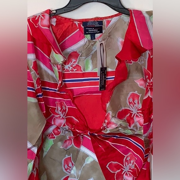 NWT Tommy Hilfiger front tie blouse - Picture 5 of 6